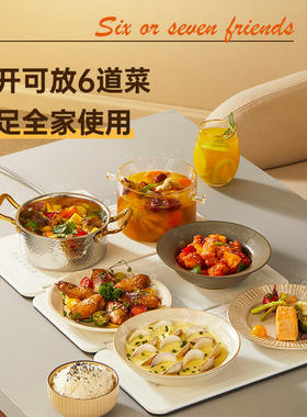 荣事达正品拼接暖菜板多功能饭菜保恒温板热菜板家用收纳电加热