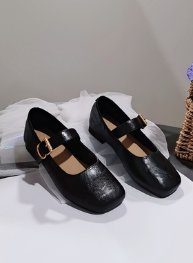 19717断码清仓 春秋超软平底玛丽珍鞋女鞋浅口单鞋软底一字扣女鞋