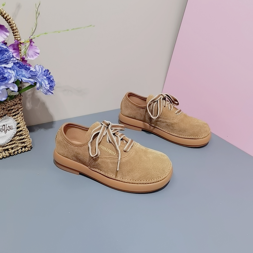 真皮勃肯鞋女磨砂牛皮软底系带