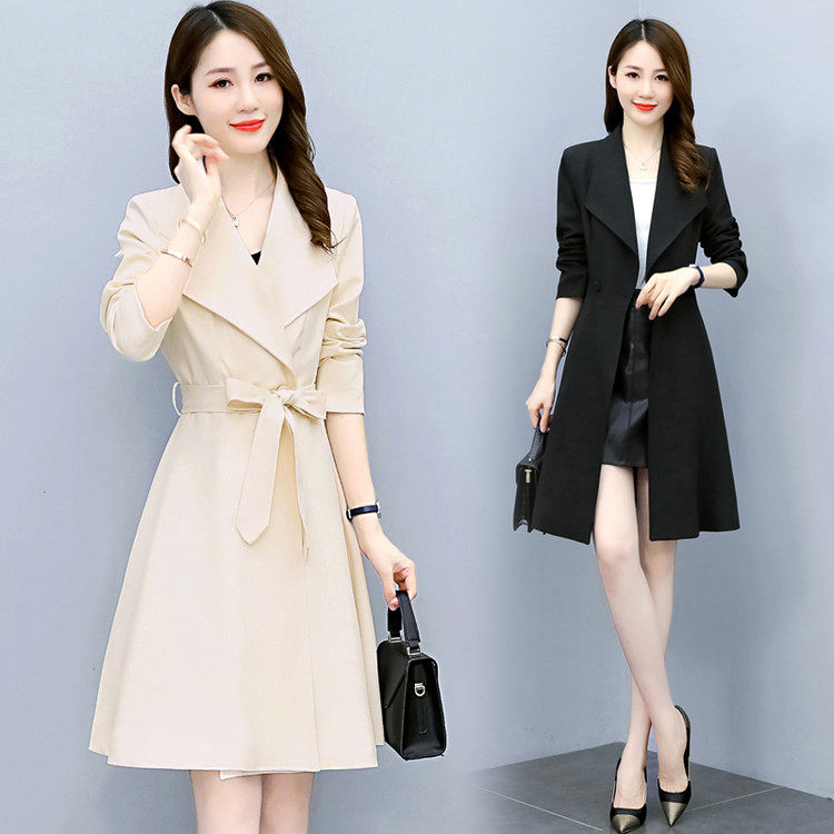 轻熟优雅风衣外套女中长款收腰显瘦百搭高级感大衣