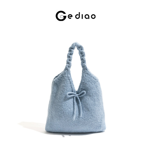 韩系小清新多巴胺编织包2025冬季