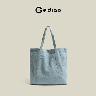 格调studio韩系水洗布牛仔包包2026新款 手提包大容量单肩包托特包