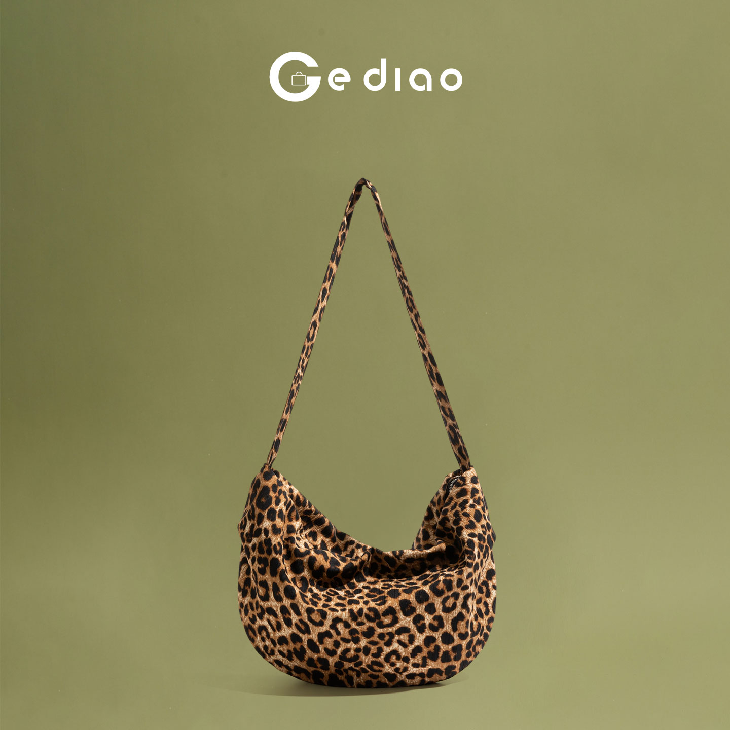 韩系高级感豹纹包包女式2025秋冬