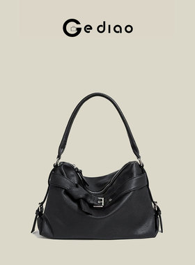 格调studio韩系机车感做旧托特包柔软machin复古大容量单肩斜挎包