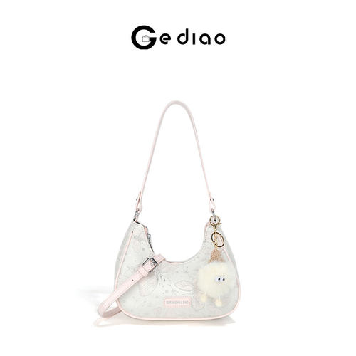 新中式蝴蝶刺绣粉色包包女款