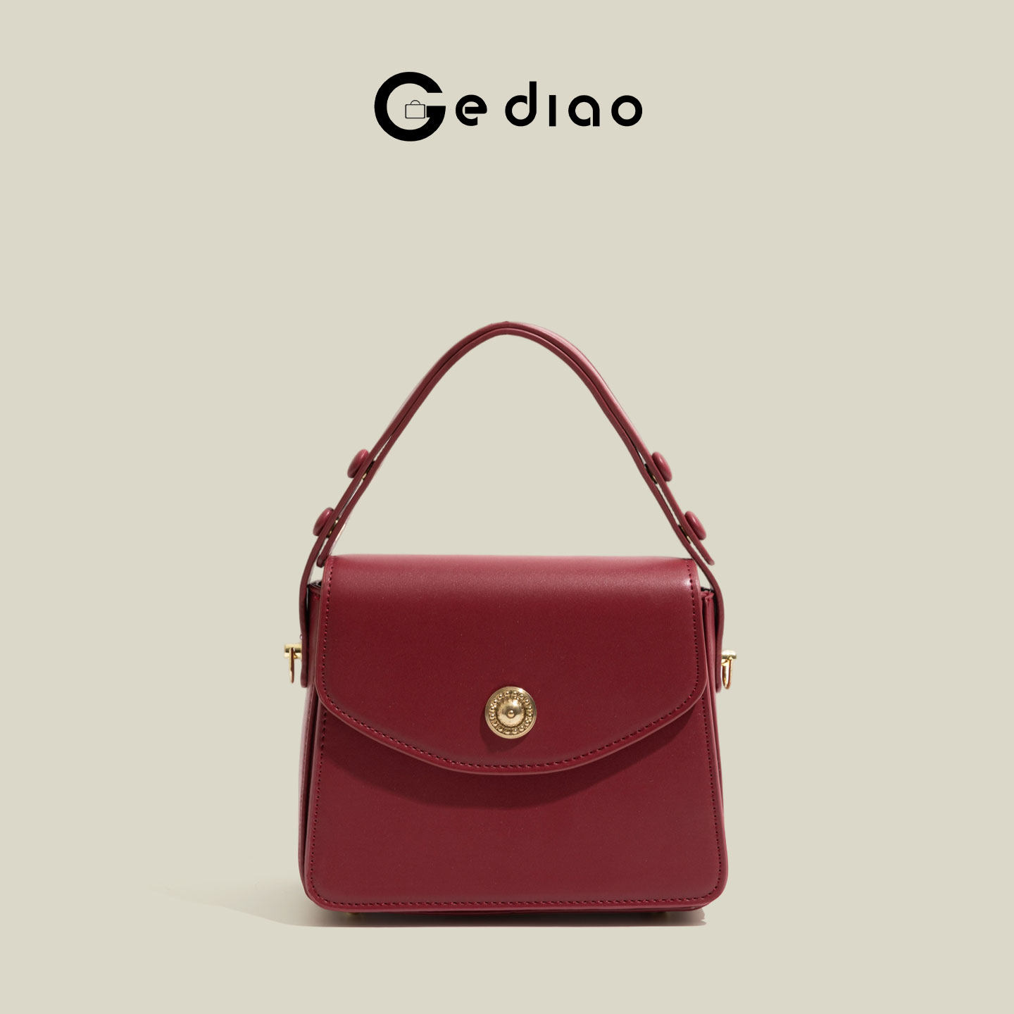 格调studio极简轻奢红色漆皮女包2025冬季手提包高级感单肩斜挎包