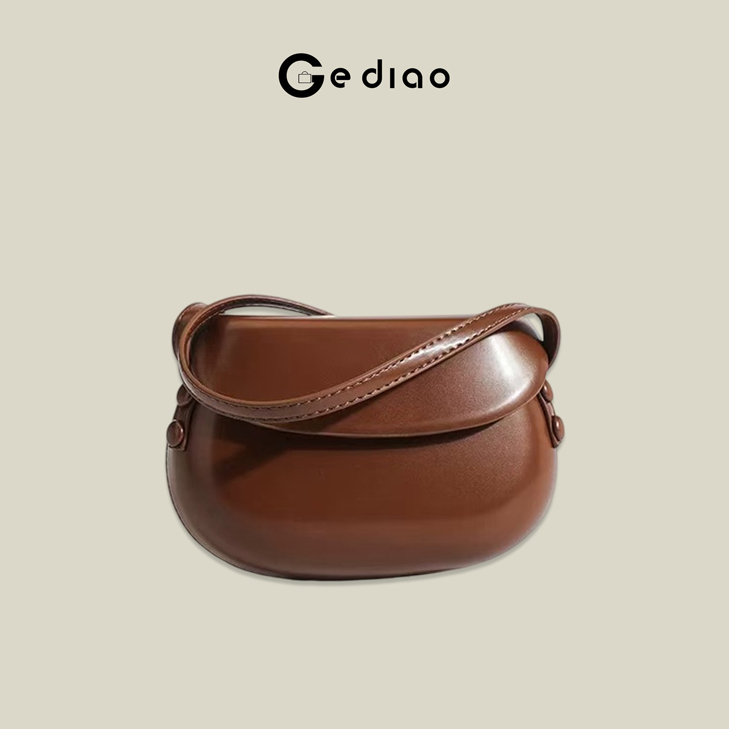 格调studio韩版复古红色马鞍包斜挎小包包2026新款百搭简约手机包