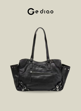 格调studio韩国小众Deinet通勤托特包机车手提单肩斜挎包潮辣妹风