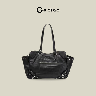 格调studio韩国小众Deinet通勤托特包机车手提单肩斜挎包潮辣妹风