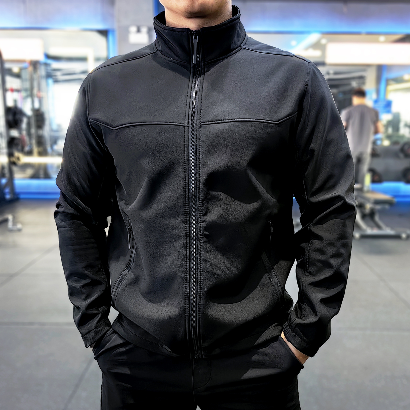 男士立领运动户外加绒夹克秋冬季