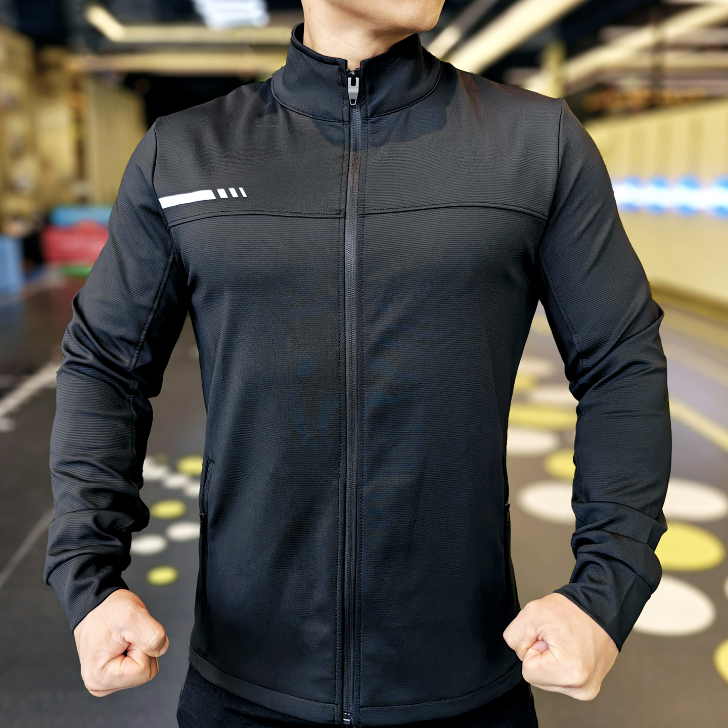 运动健身外套男立领修身拉链卫衣