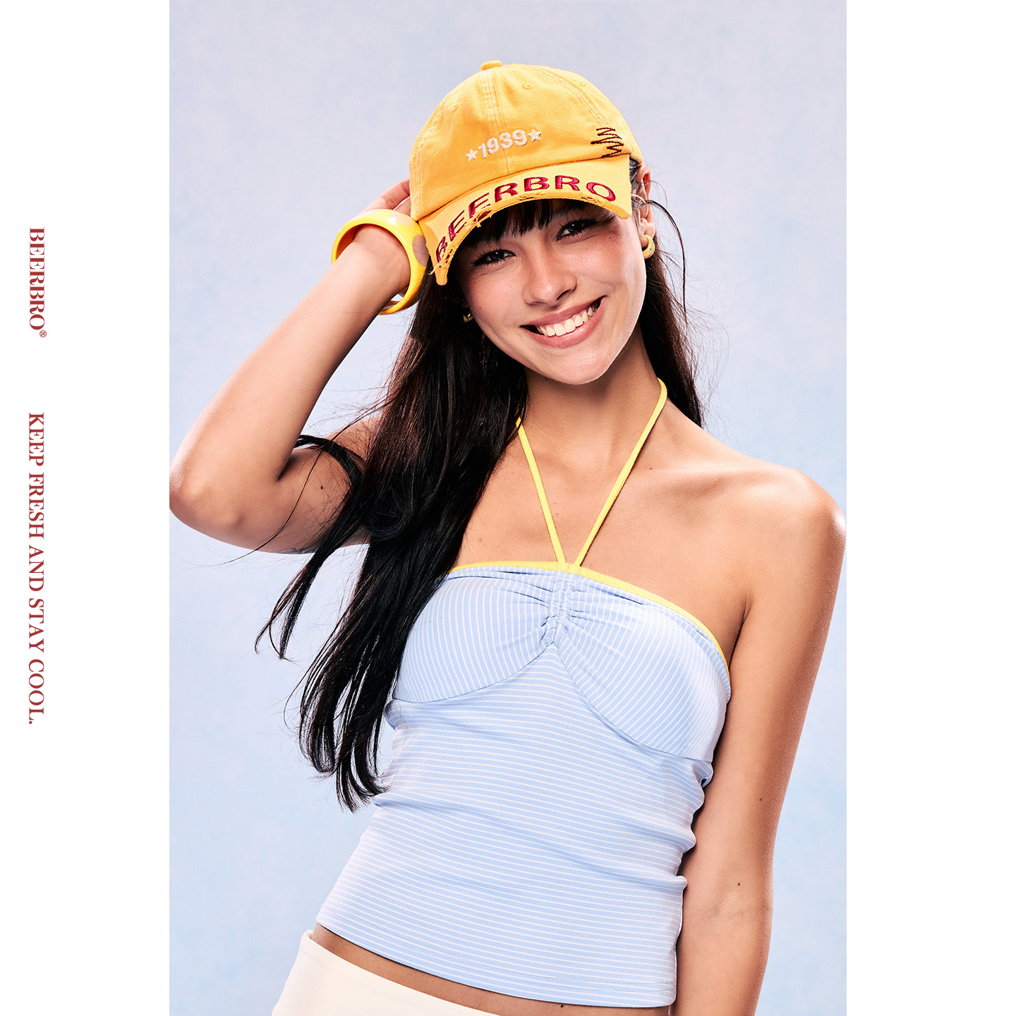 BeerBro『狂欢音乐节』夏季元气百搭做旧复古刺绣棒球帽帽子