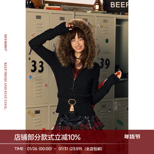 BeerBro『CITY MOTO』亲肤绵羊毛显瘦又百搭辣妹修身毛衣外套