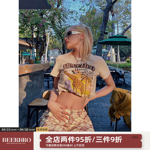 beerbro美式复古ins潮牌短袖