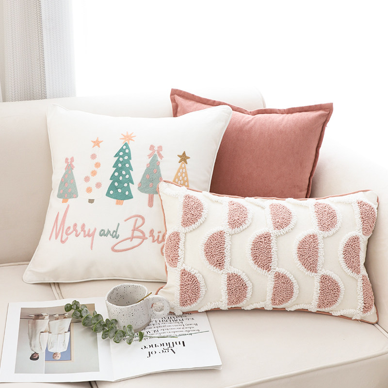ins风粉色抱枕套可爱小清新卧室方枕客厅沙发靠垫靠背飘窗靠枕,居家布艺,靠垫/抱枕,淘宝优惠券,粉丝福利购,淘宝优惠卷