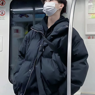 冬季羽绒服男款立领cleanfit皮衣加厚棉服短款面包服免洗防寒外套