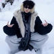 座山雕连帽外套冬季 复古棉衣男 cleanfit美式 情侣款 毛领羽绒服短款