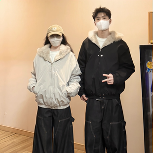 冬季韩式情侣座山雕羽绒棉服ins连帽派克服保暖短款宽松加厚外套