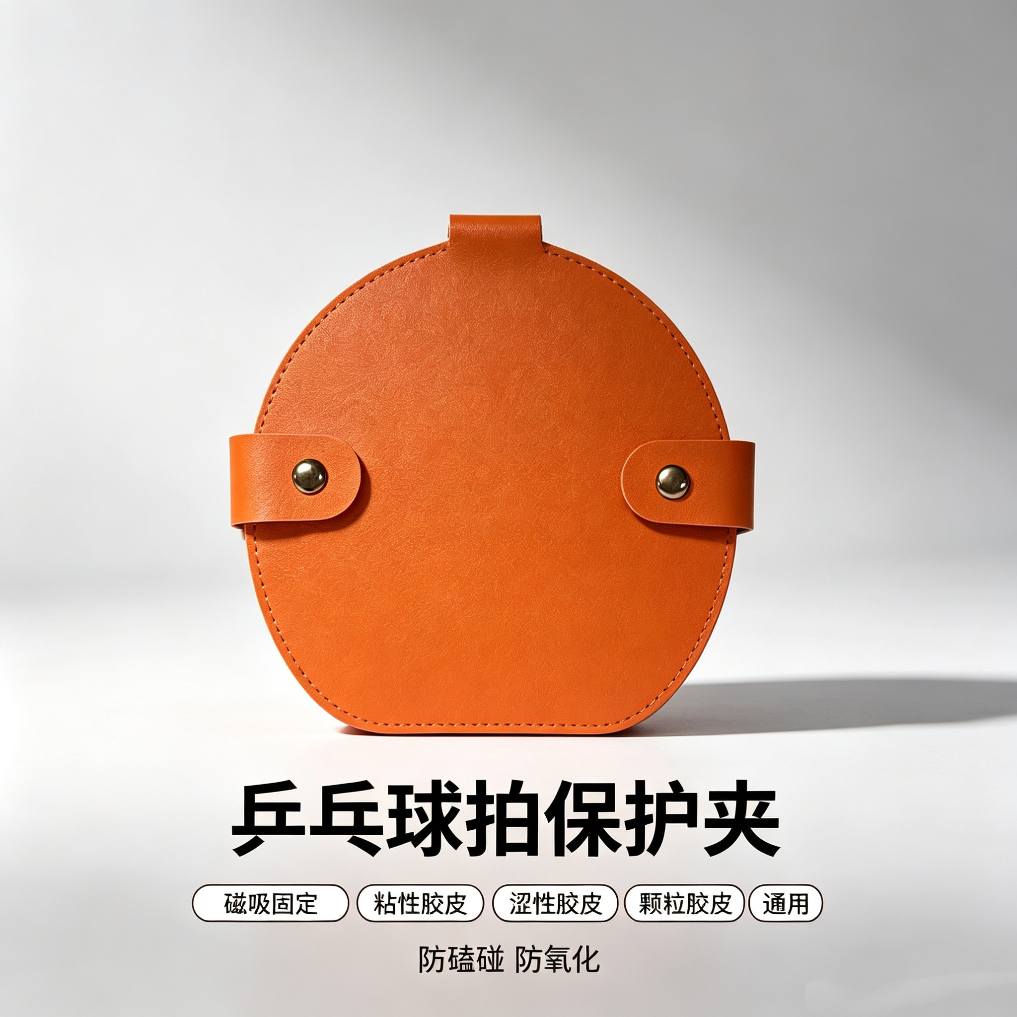 磁吸乒乓球拍夹板抗阻保护防氧化磕碰开胶胶皮护膜圆形防尘通用