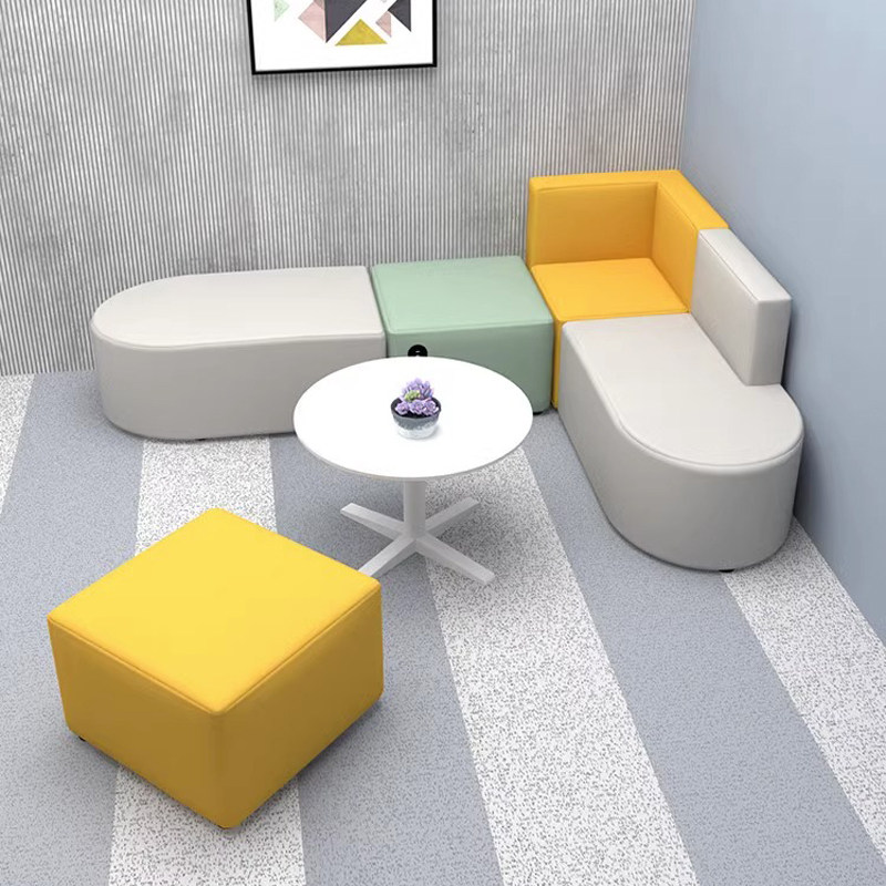 办公室沙发培训机构休闲接待医院会客转角靠背组合休息区早教艺术