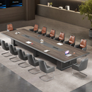 高档烤漆会议桌椅组合长条桌轻奢高级感洽谈接待简约现代会议室