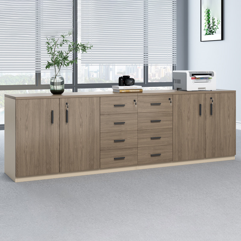 矮柜办公室文件柜茶水柜储物柜落地隔断柜打印机会议室可定制带锁