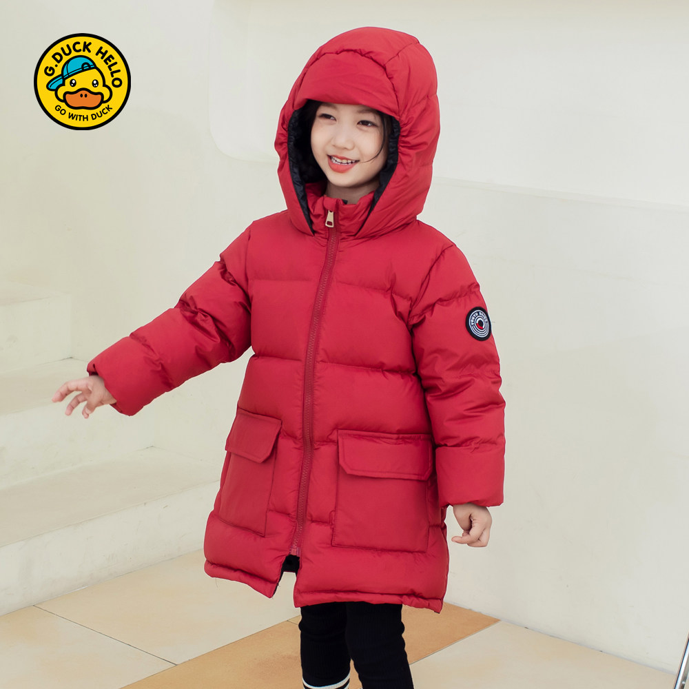 儿童羽绒服中长款加厚男女通用