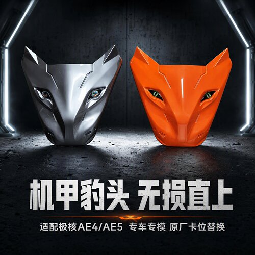适用于极核AE4 AE5改装车头豹头黑白纯色亮面改装个性车头小面板