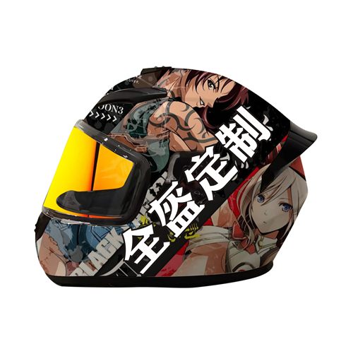 新款全盔四季定制时尚潮流版画电摩电动车摩托车个性不重样头盔