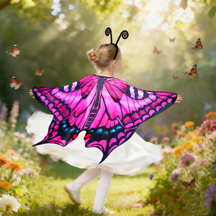 儿童蝴蝶翅膀幼儿园乐考背饰披风班级才艺展示儿童跳舞游园会道具