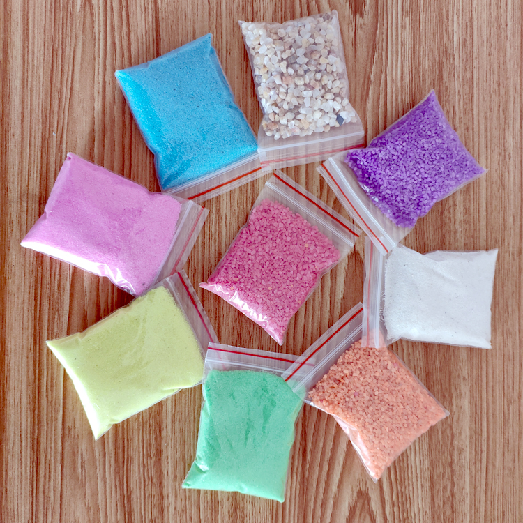 鱼缸铺底彩砂石小白石子花盆铺面多肉植物微景观装饰DIY细沙蓝沙