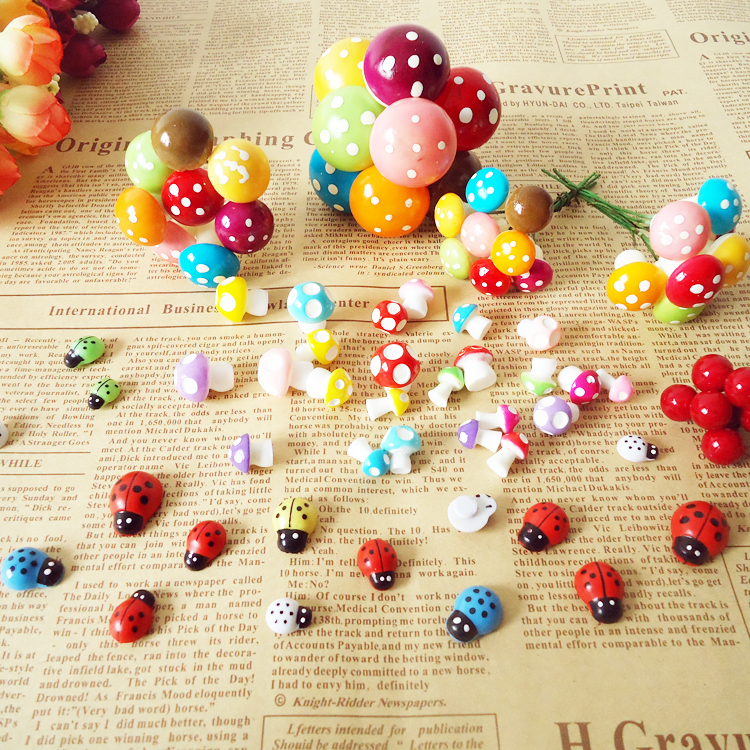 摆件泡沫木质蘑菇包邮多肉植物