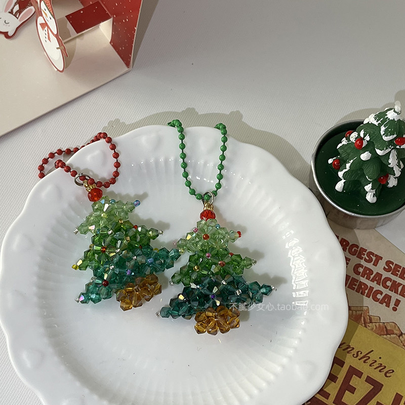 原创可爱手工串珠书包包挂饰钥匙