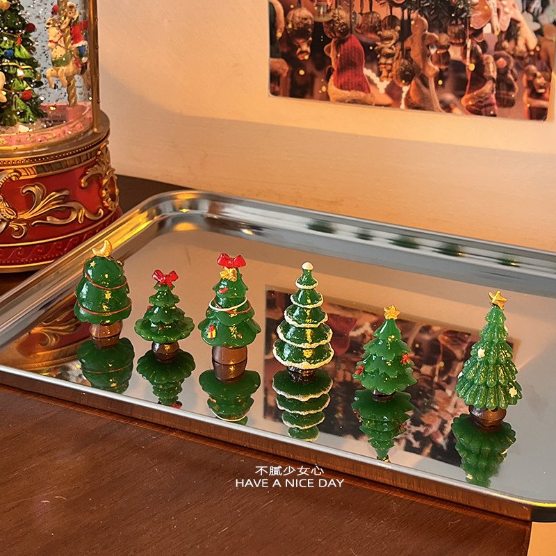 【6个装】圣诞节场景装饰小礼品微缩摆件仿真树圣诞摆件DIY装饰,家居饰品,装饰摆件,淘宝优惠券,粉丝福利购,淘宝优惠卷