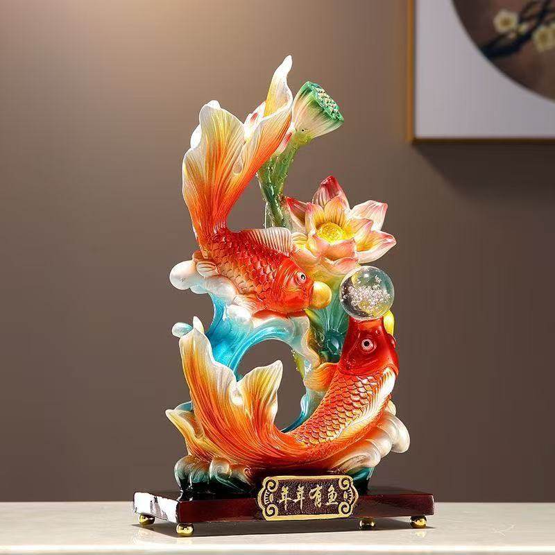 年年有余摆件家居马年鲤鱼装饰布置运财乔迁送礼2026摆台书房新款,家居饰品,招财猫,淘宝优惠券,粉丝福利购,淘宝优惠卷