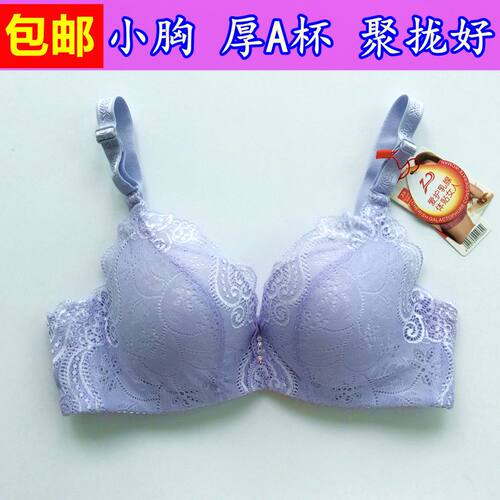 珠密琪2060有钢圈内衣专柜正品平小胸厚聚拢A杯三排扣调整文胸