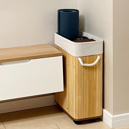 瑜伽垫收纳筐家用夹缝置物架