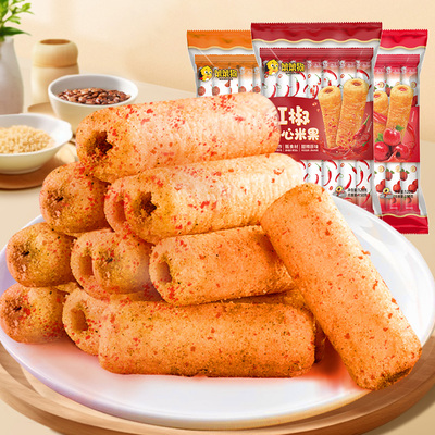 【笨笨狗新口味粗粮米果】红椒辣山楂番茄味即食非油炸美味健康