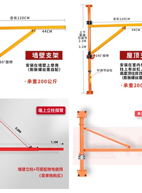 吊机架子大全家用装修壁挂式