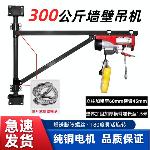 300公斤墙壁支架小型家用吊机