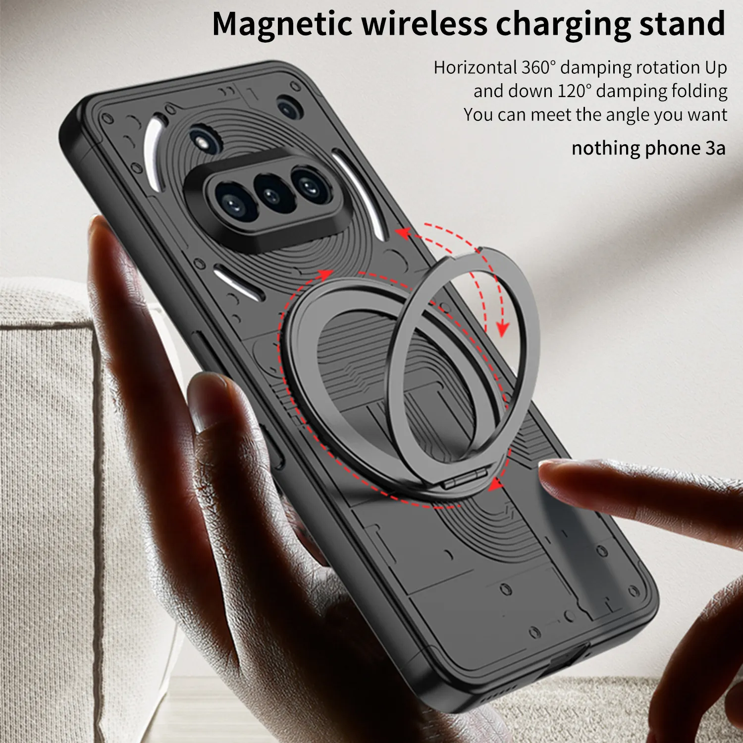 适用Nothing3A磁吸手机壳Nothing Phone3Pro车载支架保护壳高级感