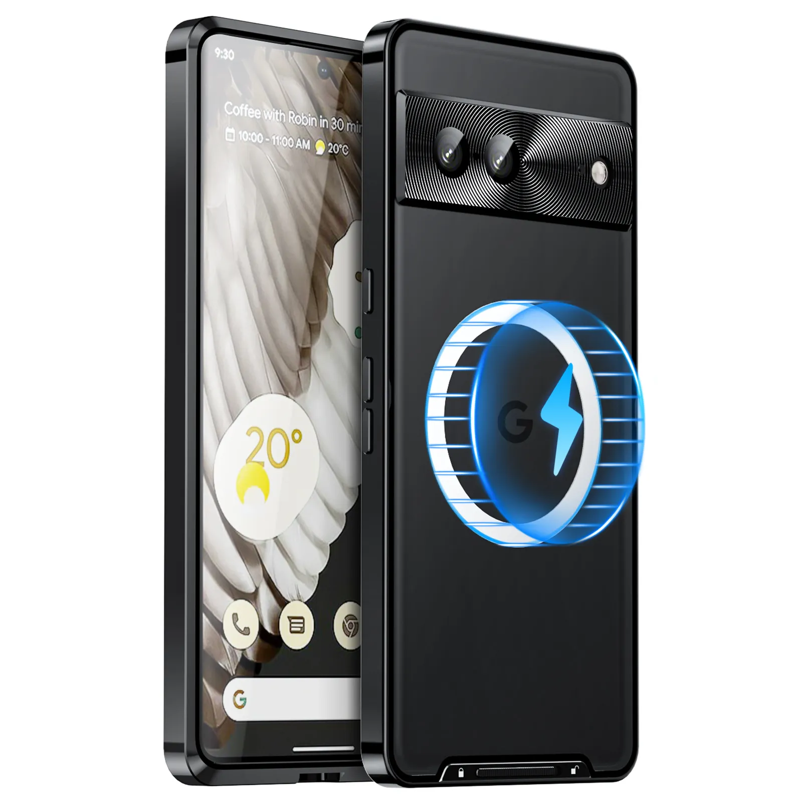 适用谷歌8/7Pro金属边框磨砂磁吸手机壳Pixel9Pro XL保护套魔盾