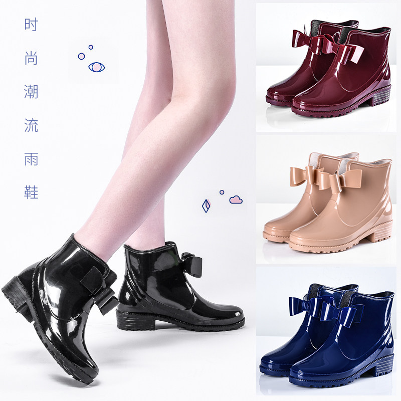 女士雨靴四季时尚百搭短筒