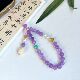 天然紫水晶手机链原创挂绳挂件精致手机壳挂链相机挂件手腕款 挂链
