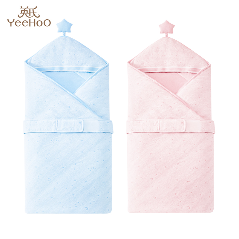 英氏新生儿抱被男女宝宝四季恒温包被婴儿多用被新款YEBAJ0P010A