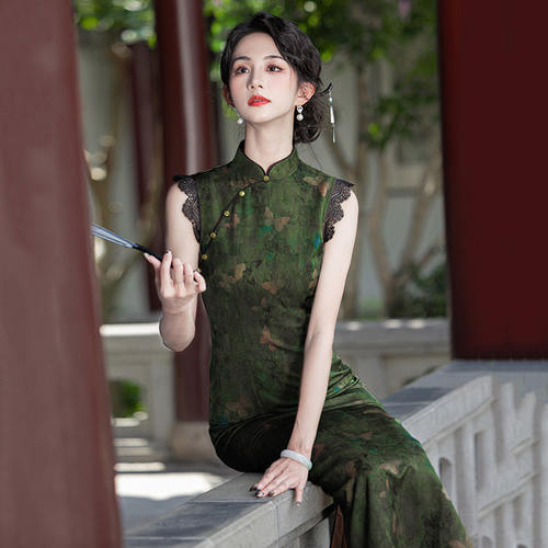 无袖新中式长款改良旗袍2025新款年轻款少女复古民国风老上海夏季