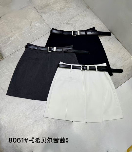 希贝尔XIBEIER短裙2025夏季新款女高腰半身裙不规则半百褶裙小A裙