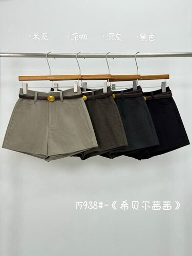 希贝尔茜茜短裤2026秋冬新款女百搭显瘦直筒短裤简约裤子女十三行