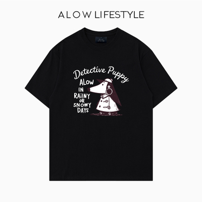 【正品】ALO W LIFESTYLE生活系列 女装手绘蓝莓 宽松纯棉短袖t恤