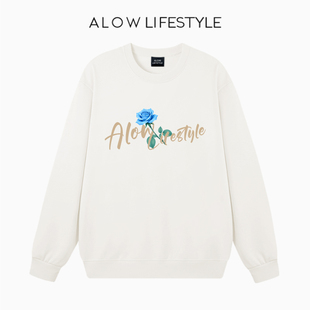 正品 圆领时尚 ALOW 2025秋冬爆款 卫衣外套 LIFESTYLE生活系列